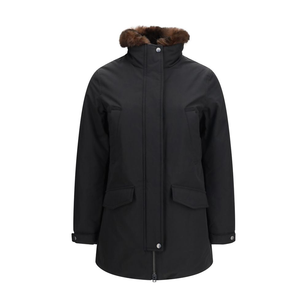 Woolrich Black Cotton Full-Length Women's Jacket