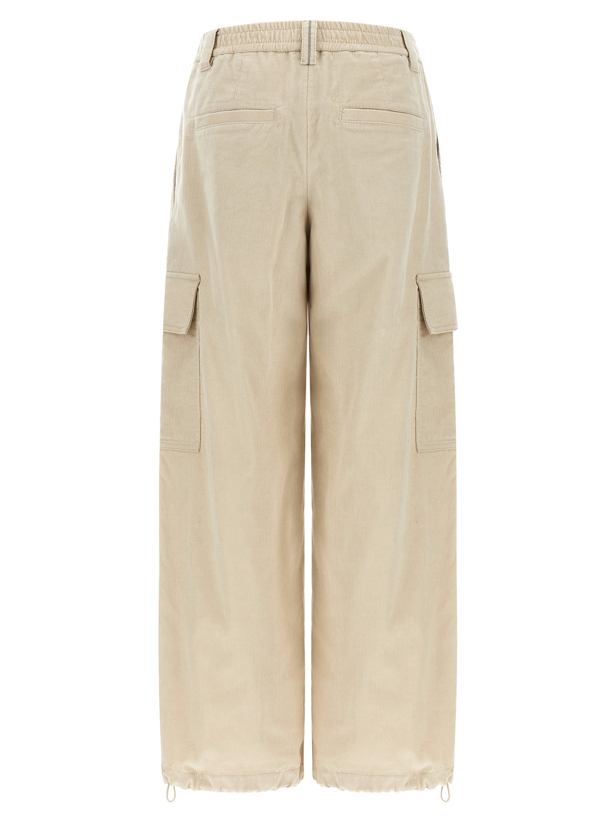 Brunello Cucinelli Beige Cotton Cargo Women's Pants