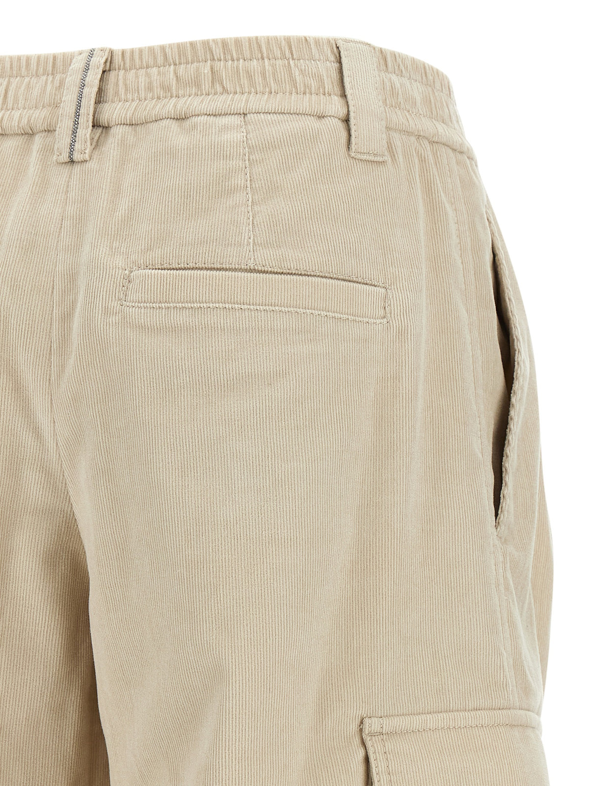 Brunello Cucinelli Beige Cotton Cargo Women's Pants