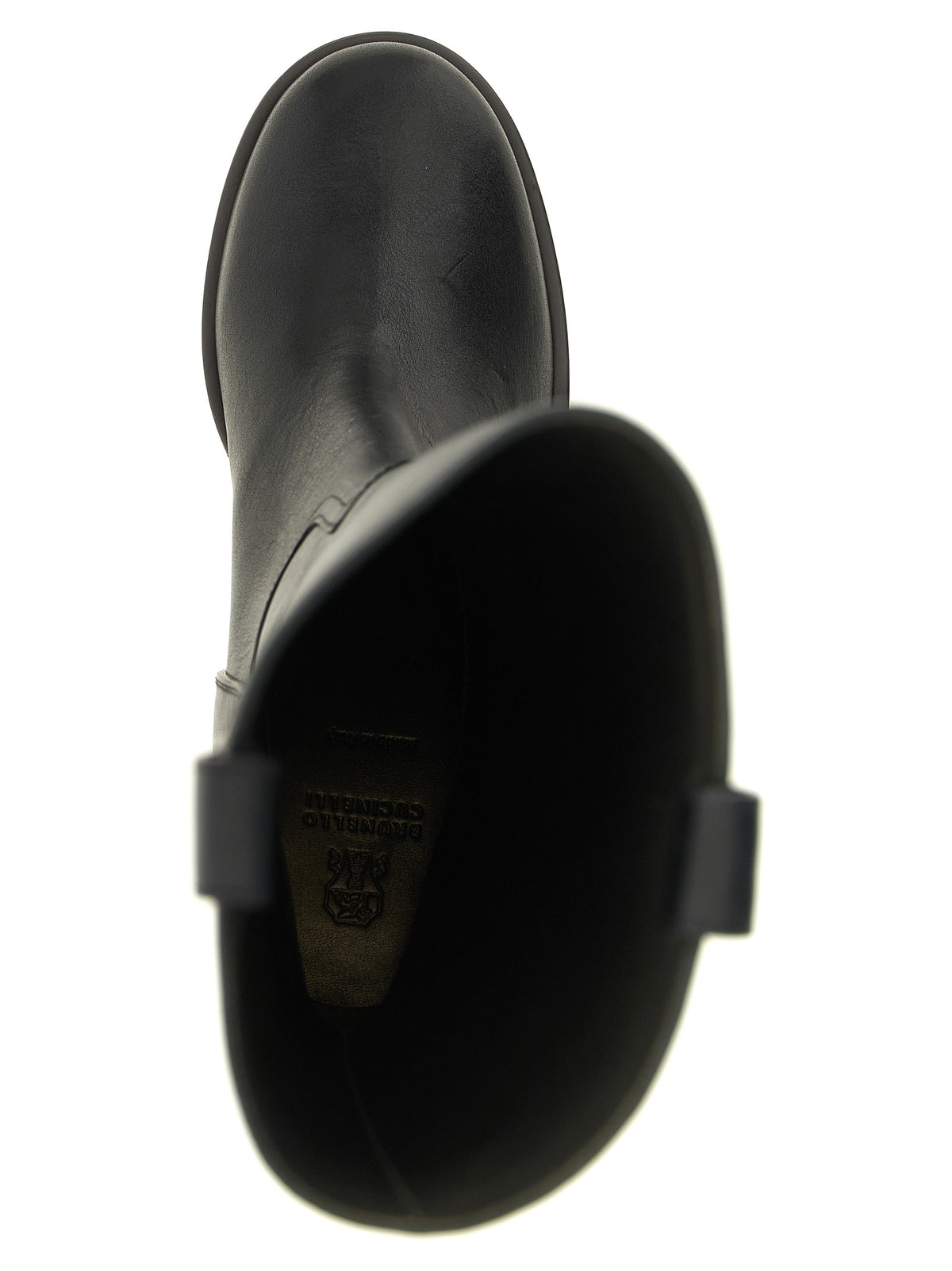 Brunello Cucinelli Black Calfskin Over The Women's Knee