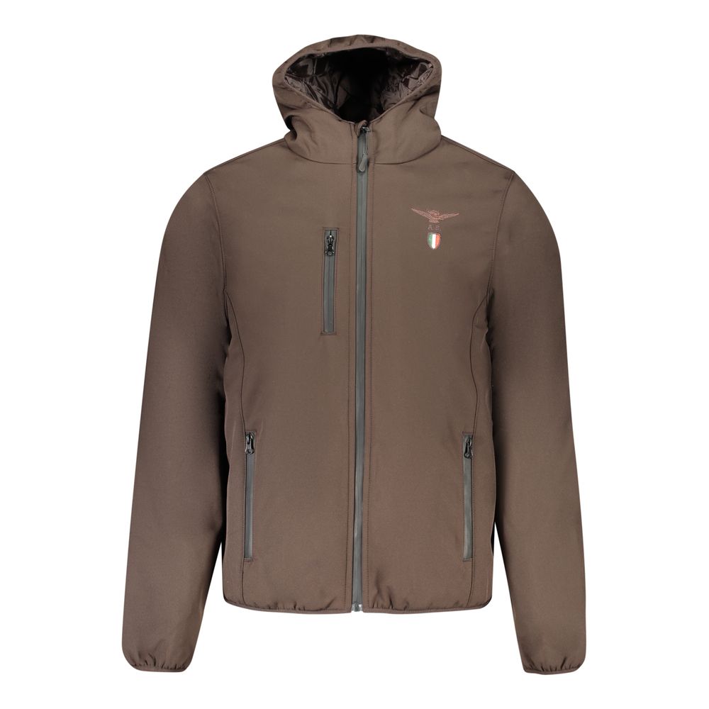 Accademia Militare Brown Polyester Men's Men's Jacket
