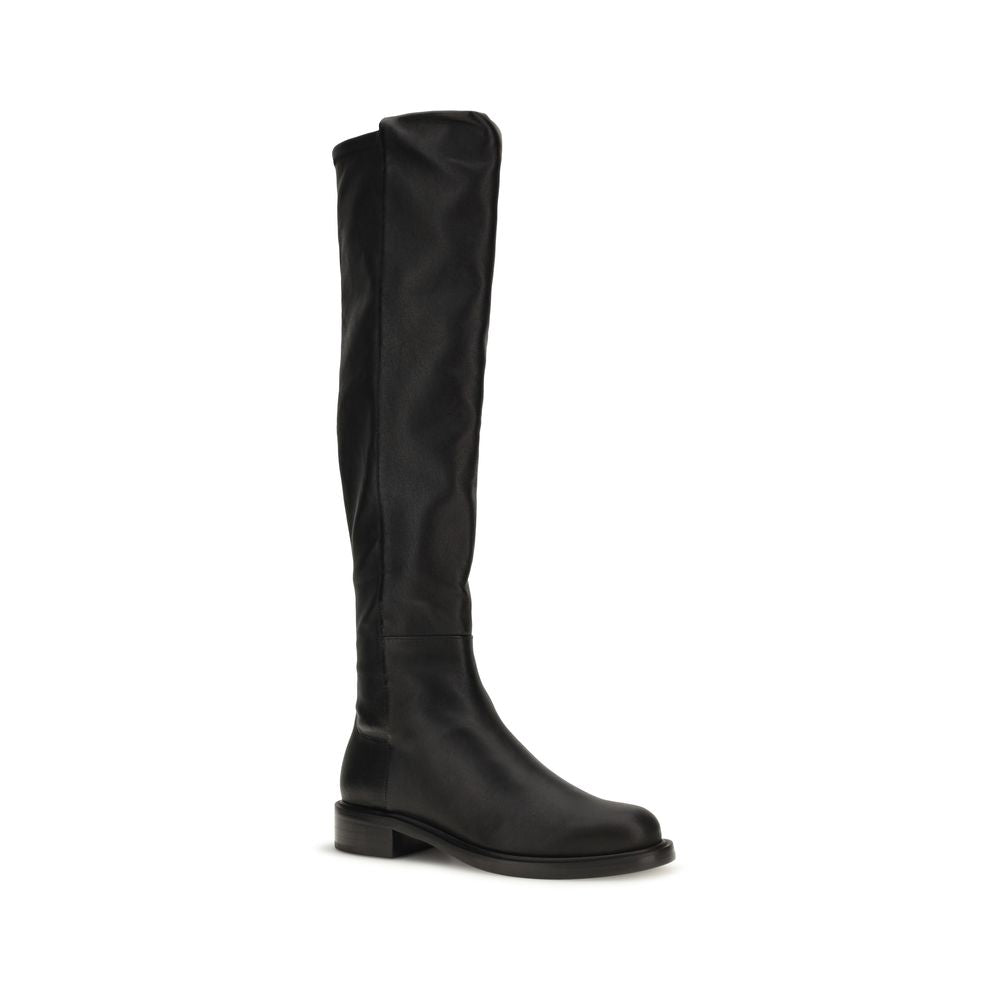 Stuart Weitzman Black Napa Leather / Calf Bos Taurus Over The Women's Knee