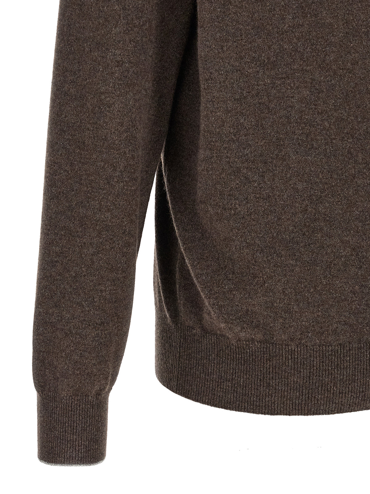 Brunello Cucinelli Brown Cashmere Men's Cardigan