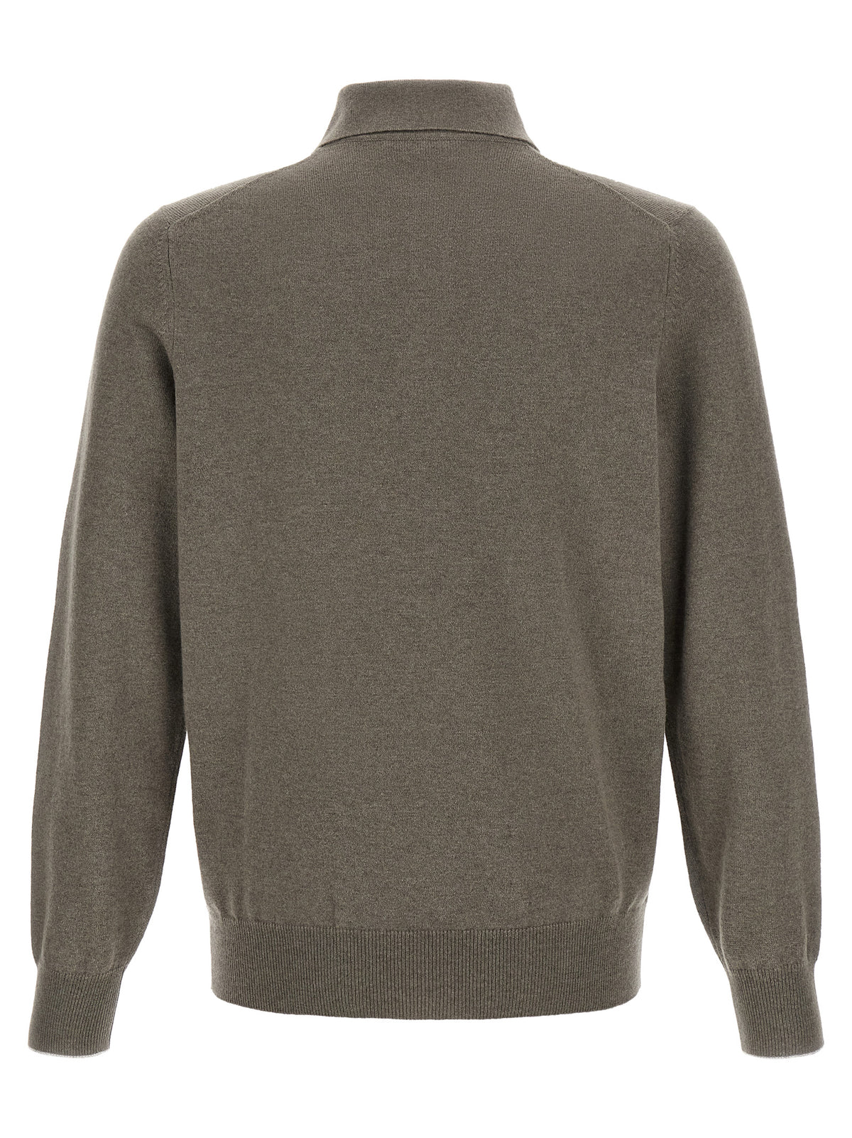 Brunello Cucinelli Bicolor Cashmere Polo Men's Shirt