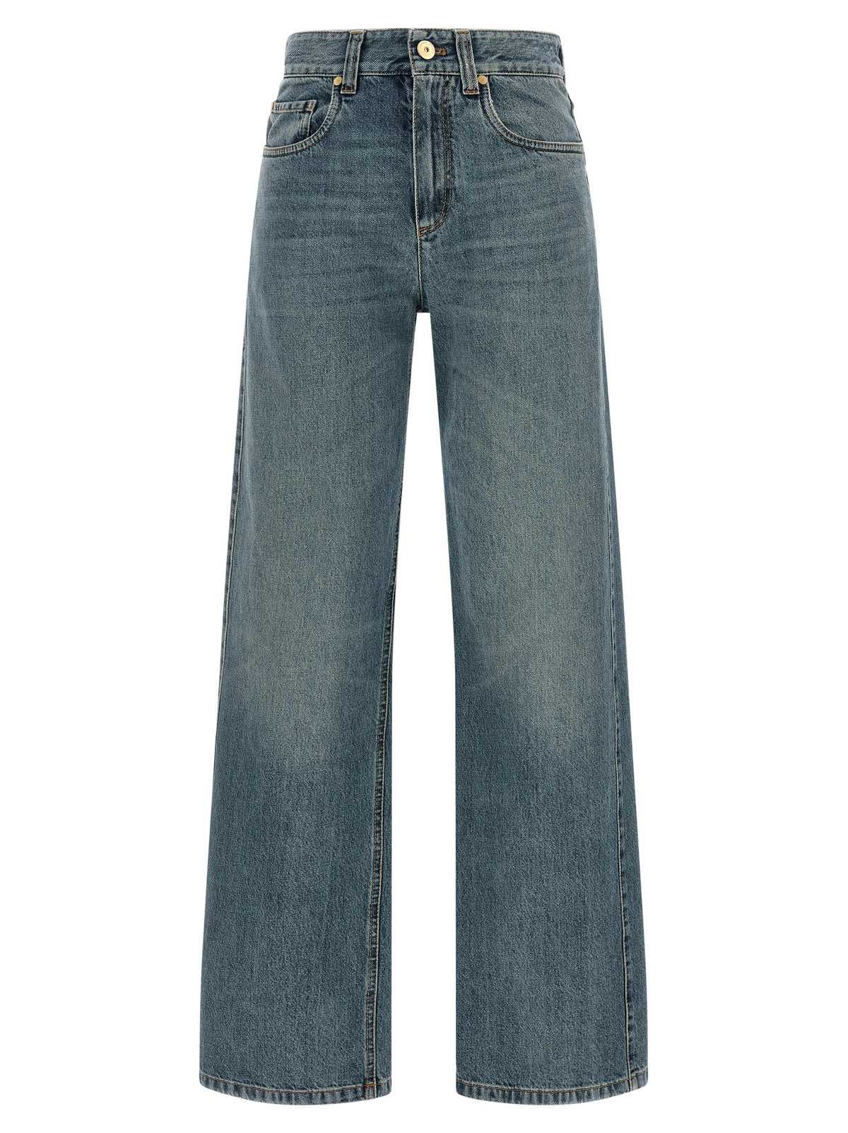 Brunello Cucinelli Blue Cotton Jeans Women's Denim
