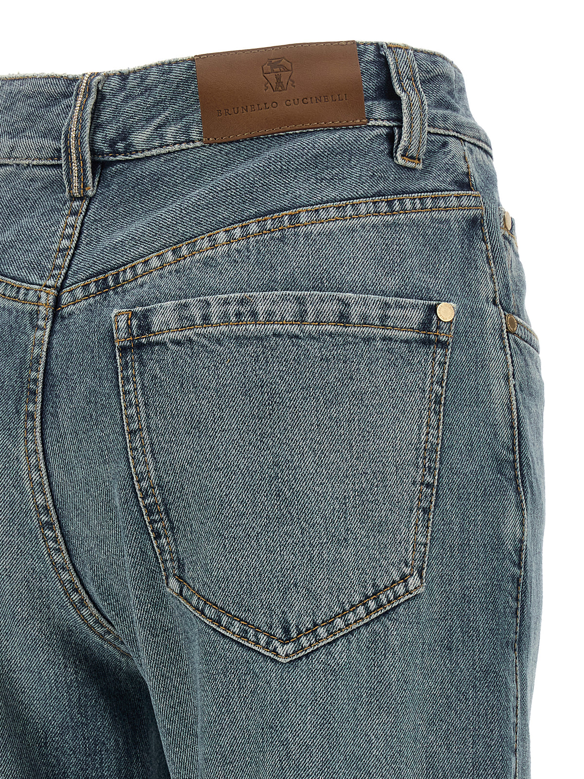 Brunello Cucinelli Blue Cotton Jeans Women's Denim