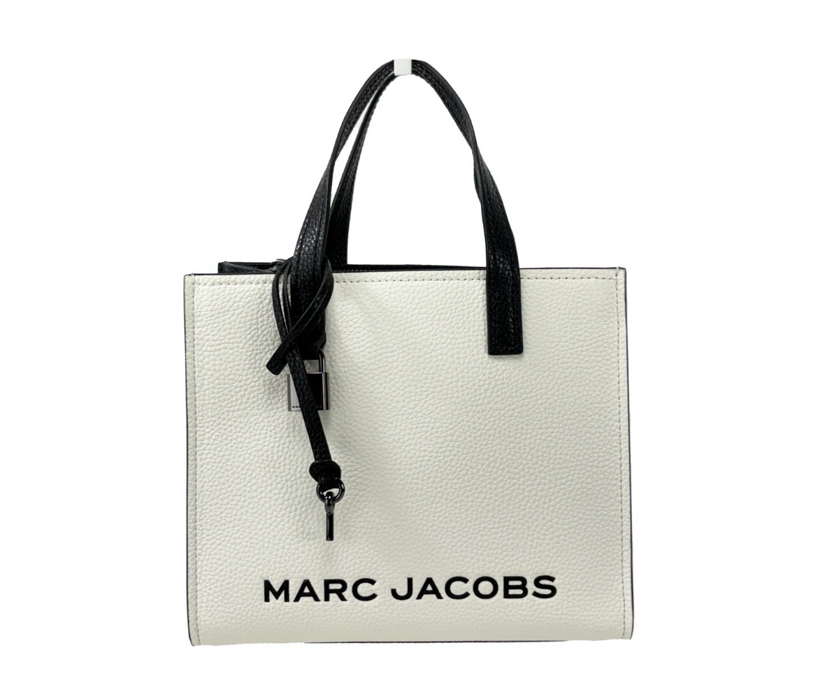 Marc Jacobs Marc Jacobs Mini Grind White Black Leather Crossbody Women's Bag