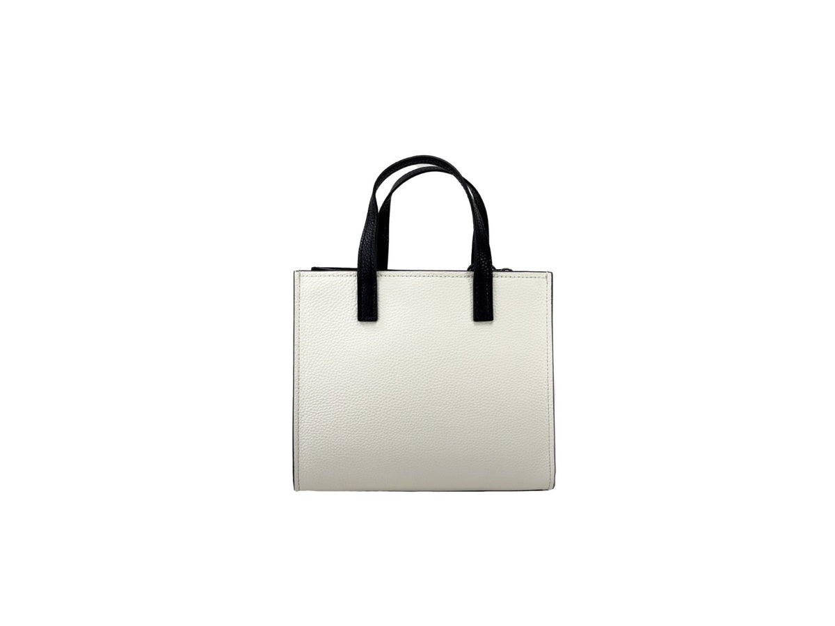 Marc Jacobs Marc Jacobs Mini Grind White Black Leather Crossbody Women's Bag
