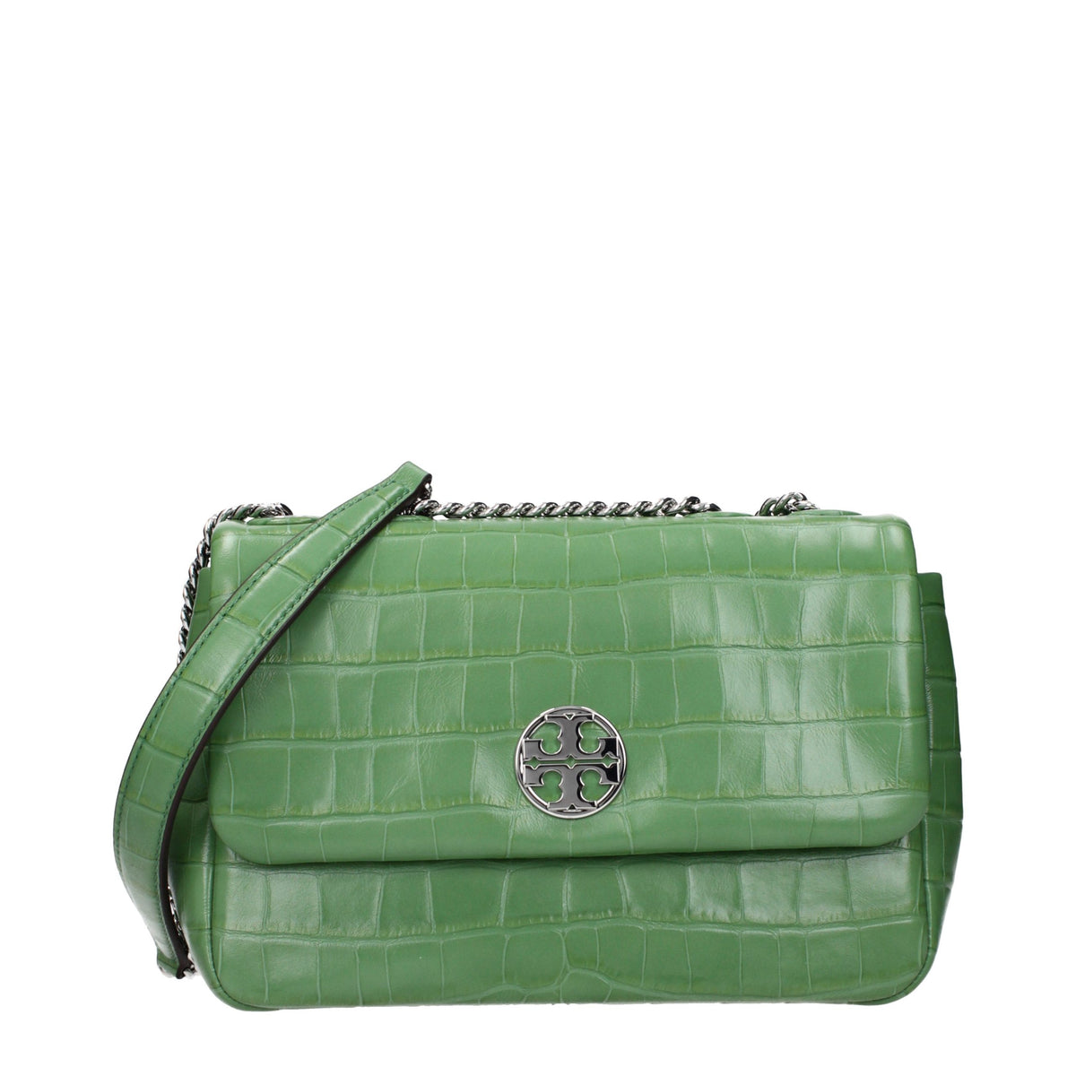 Tory Burch Green Leather Shoulder Women's Bag
