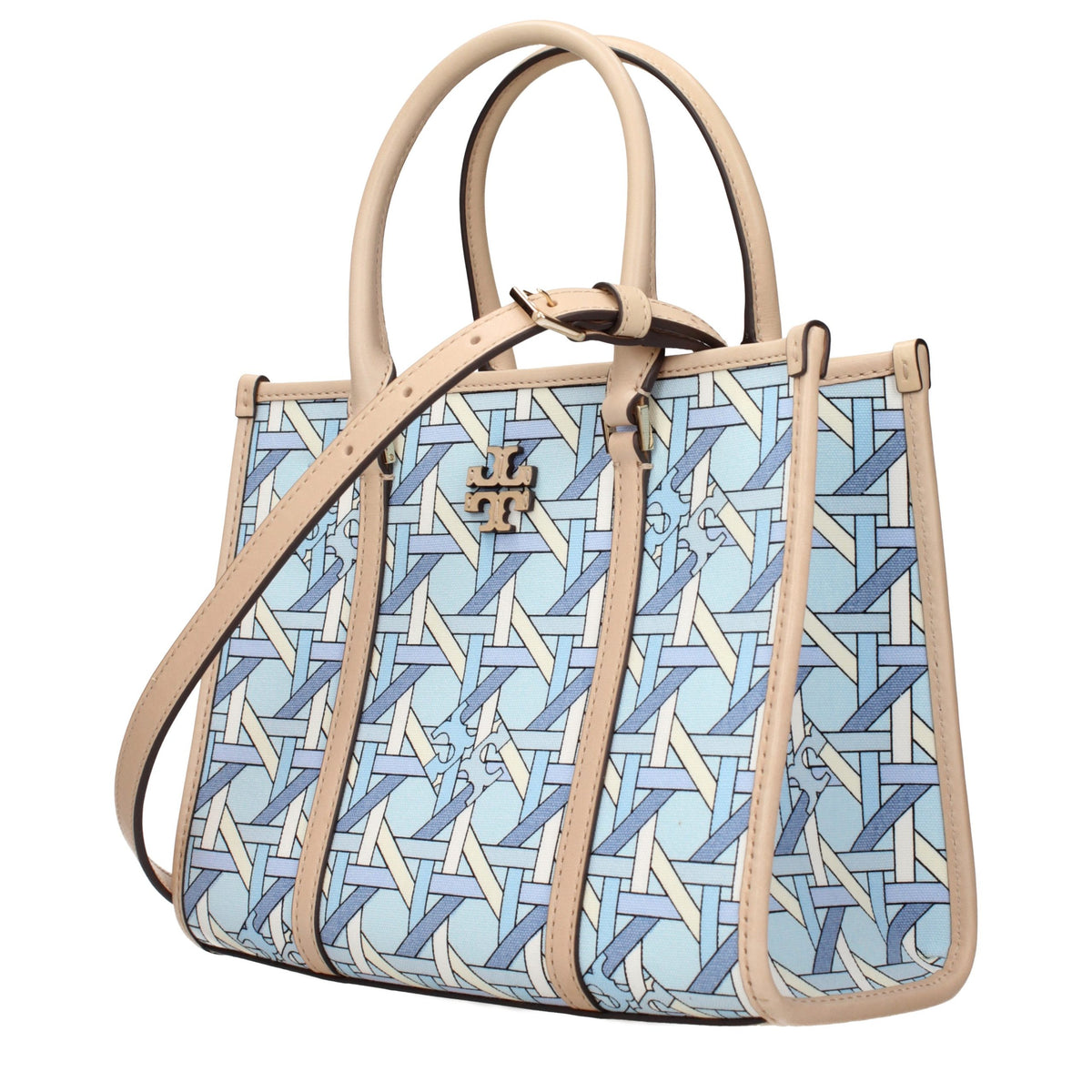 Tory Burch Light Blue Fabric Women's Handbag