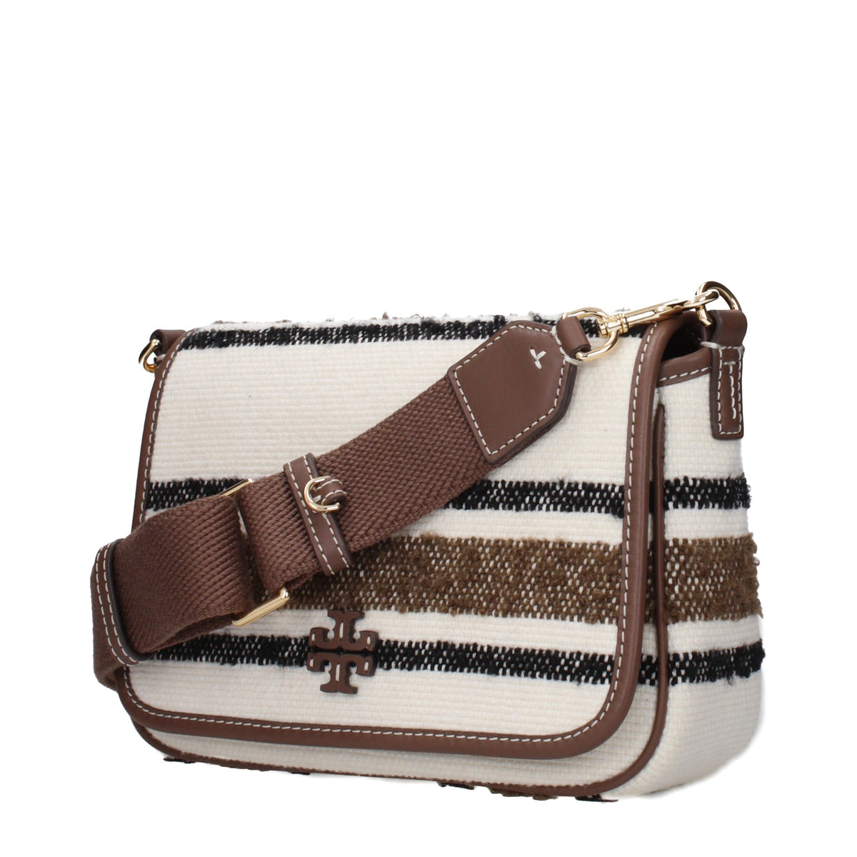 Tory Burch Beige Fabric Crossbody Women's Bag