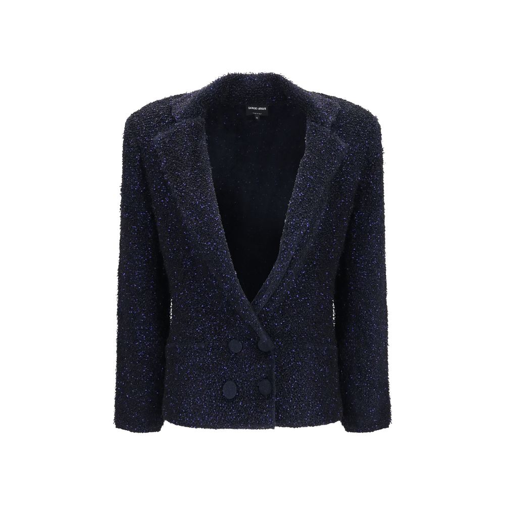 Giorgio Armani Blue Polyamide Women's Blazer