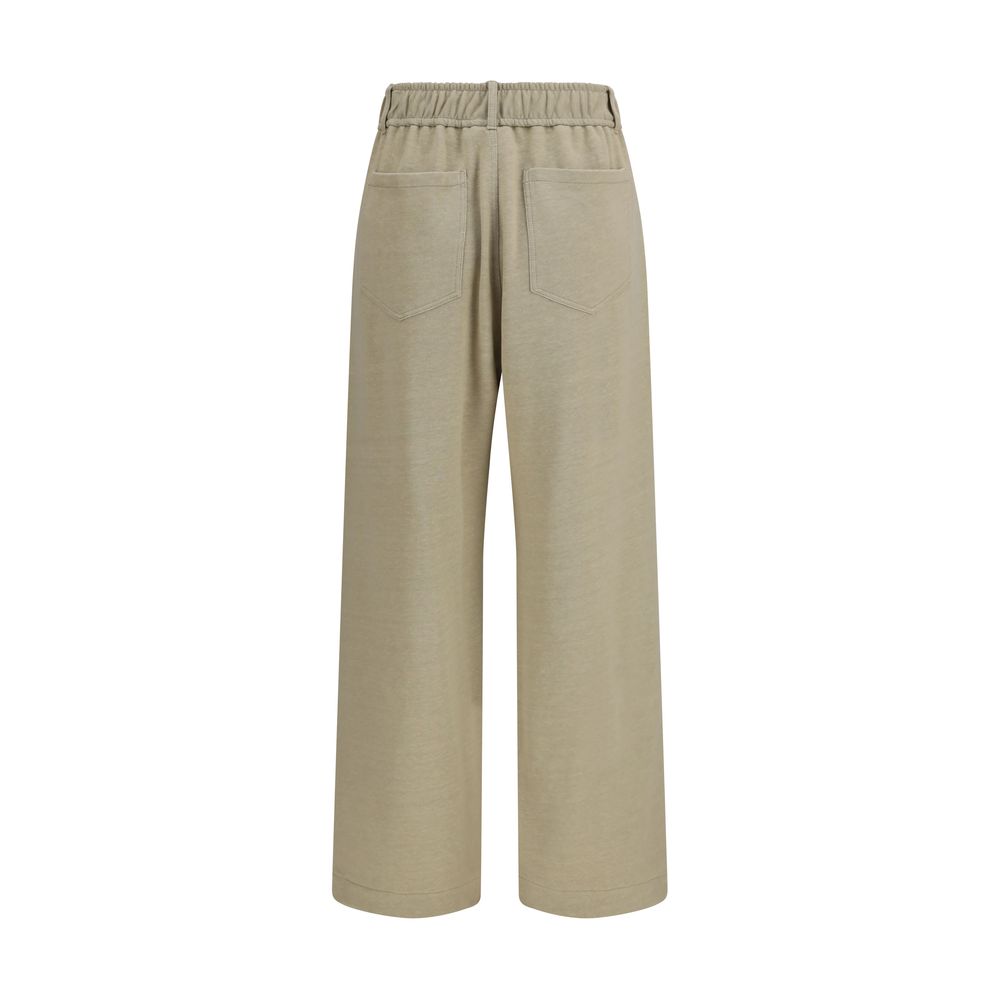 Brunello Cucinelli Beige Cotton Casual Women's Pants