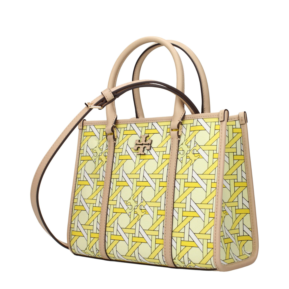Tory Burch Yellow Fabric Women's Handbag