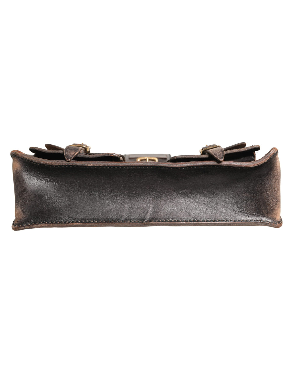 Dolce & Gabbana Black Leather Shoulder Satchel Briefcase Men Borse Men's Bag