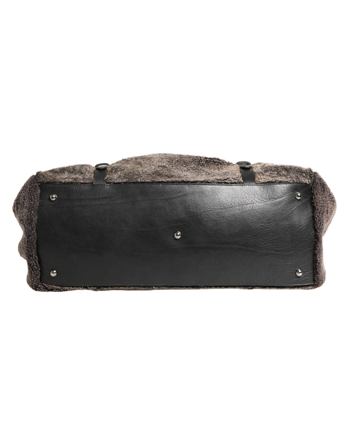 Dolce & Gabbana Black Shearling Leather Messenger Shoulder Men Borse Men's Bag