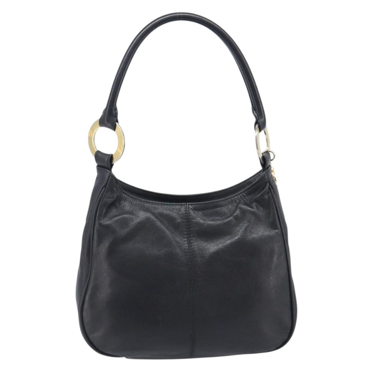 MCM Vintage Leather Black Leather Handbag (Pre-Owned)