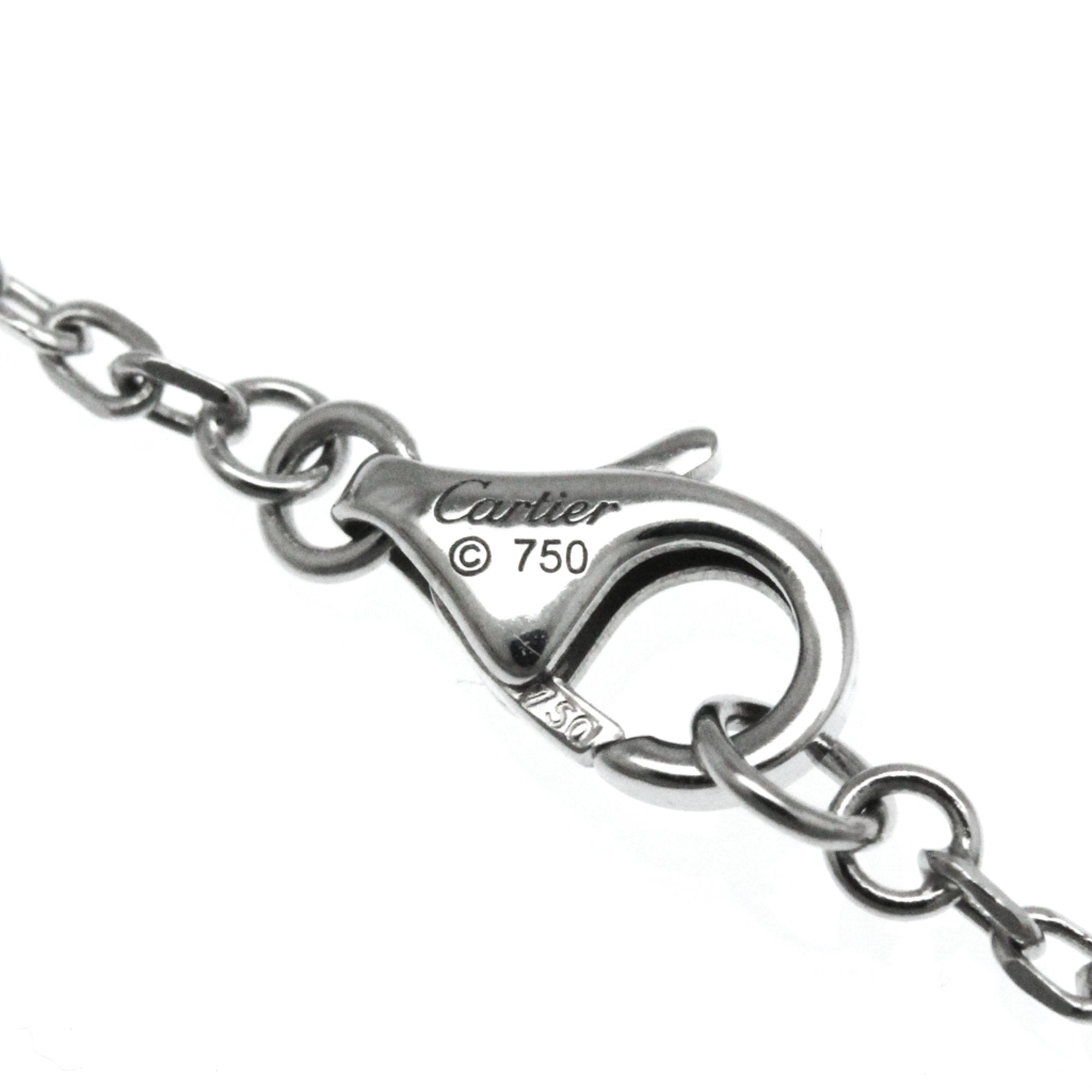 Cartier C Heart Silver White Gold Necklace Jewelry (Pre-Owned)