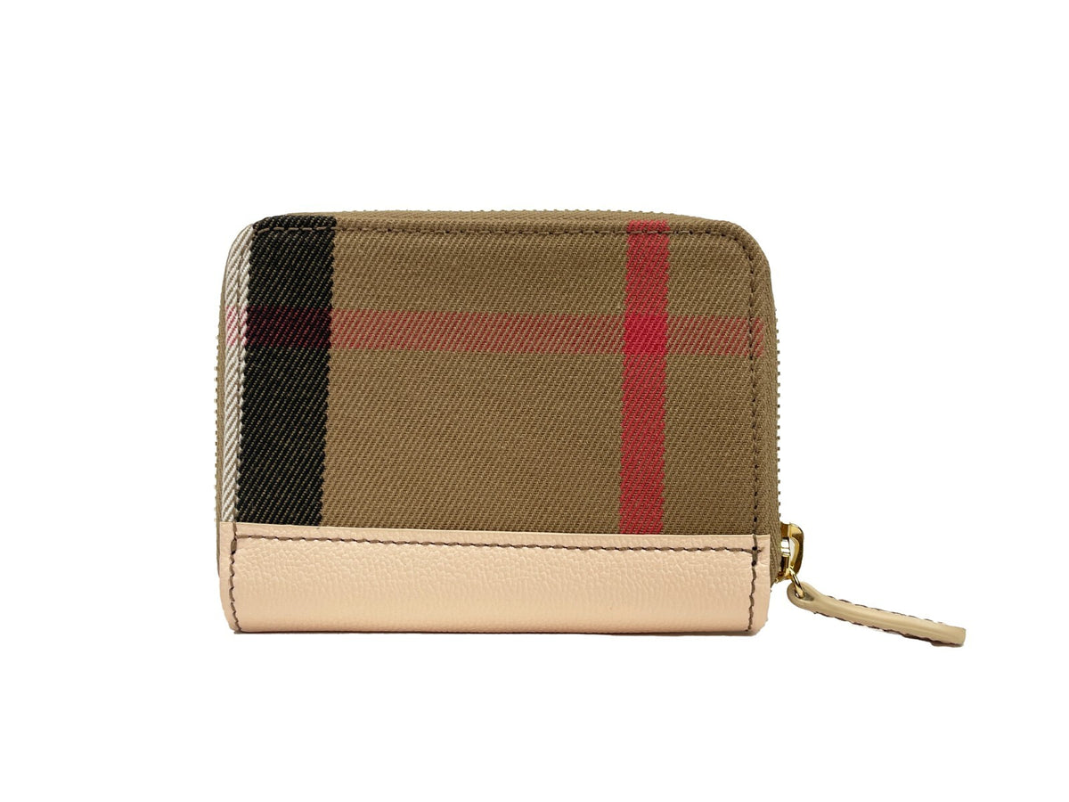 Burberry Burberry MN Zip Around Check Coin Women's Wallet