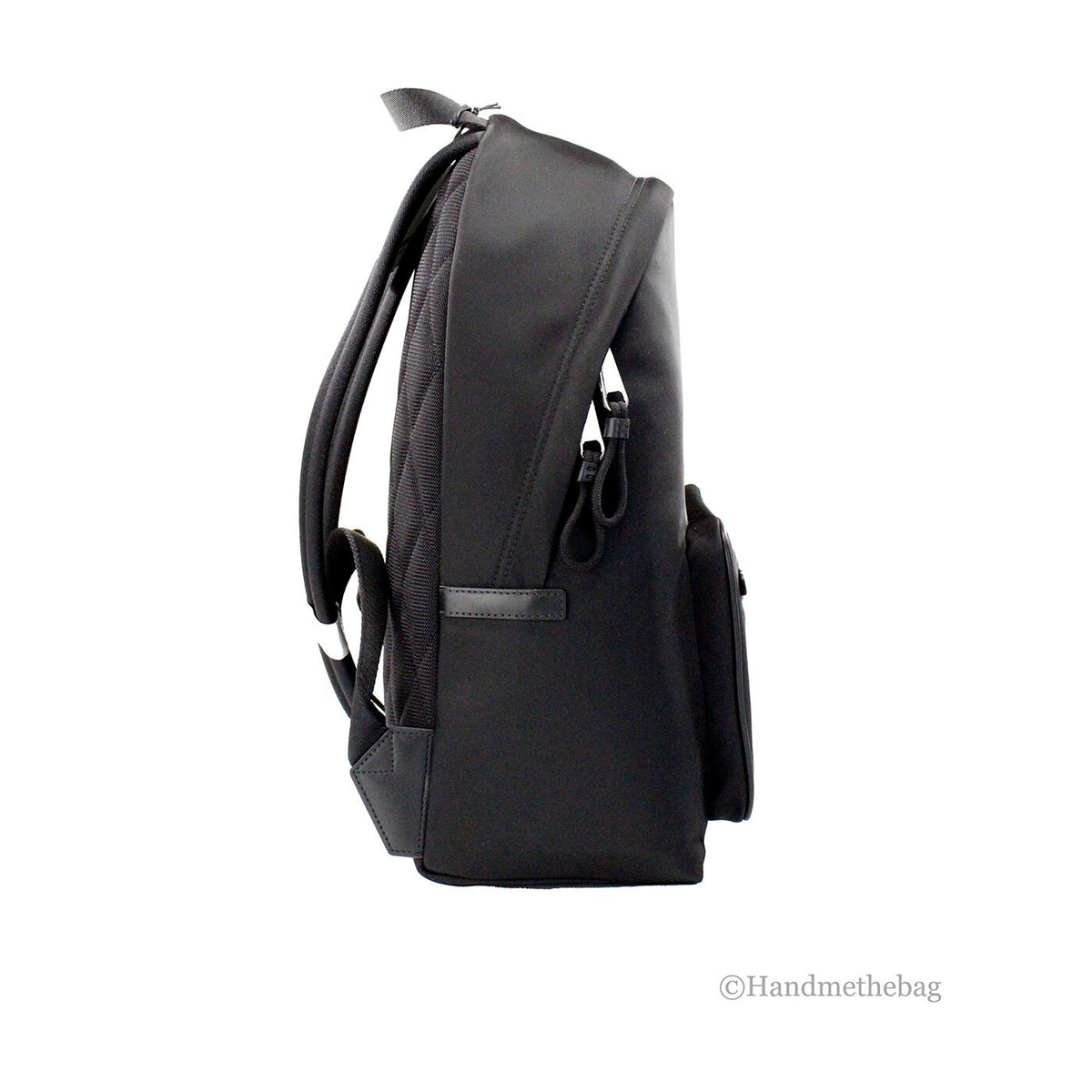 Burberry Burberry Abbeydale Branded Stamp Black Nylon Backpack Shoulder Men's Bookbag