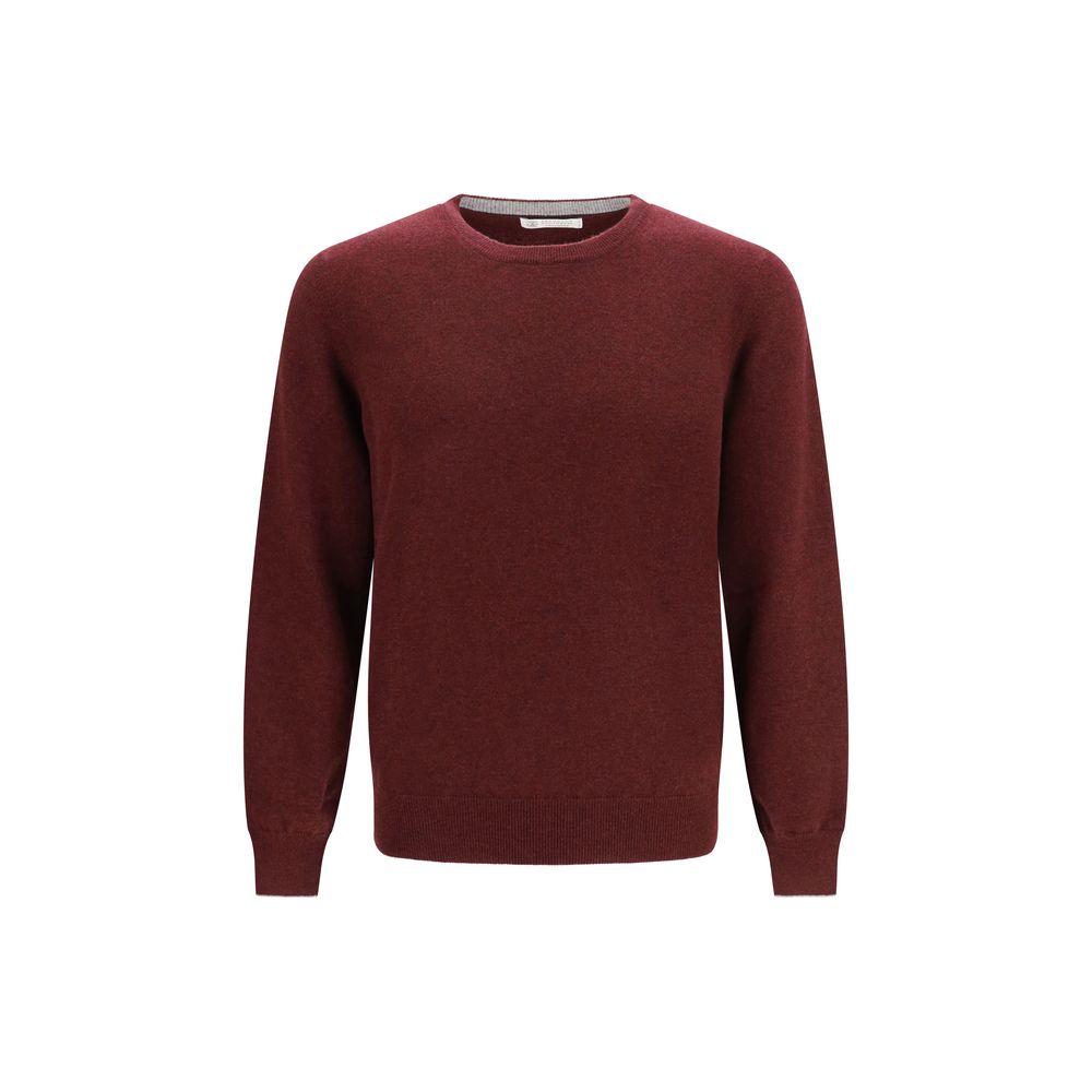 Brunello Cucinelli Bordeaux Cashmere Men's Sweater
