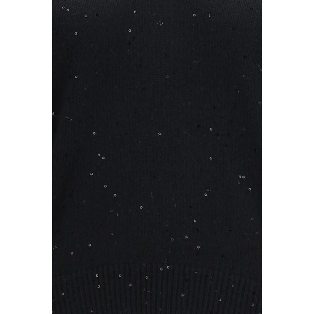Brunello Cucinelli Black Cashmere Women's Sweater