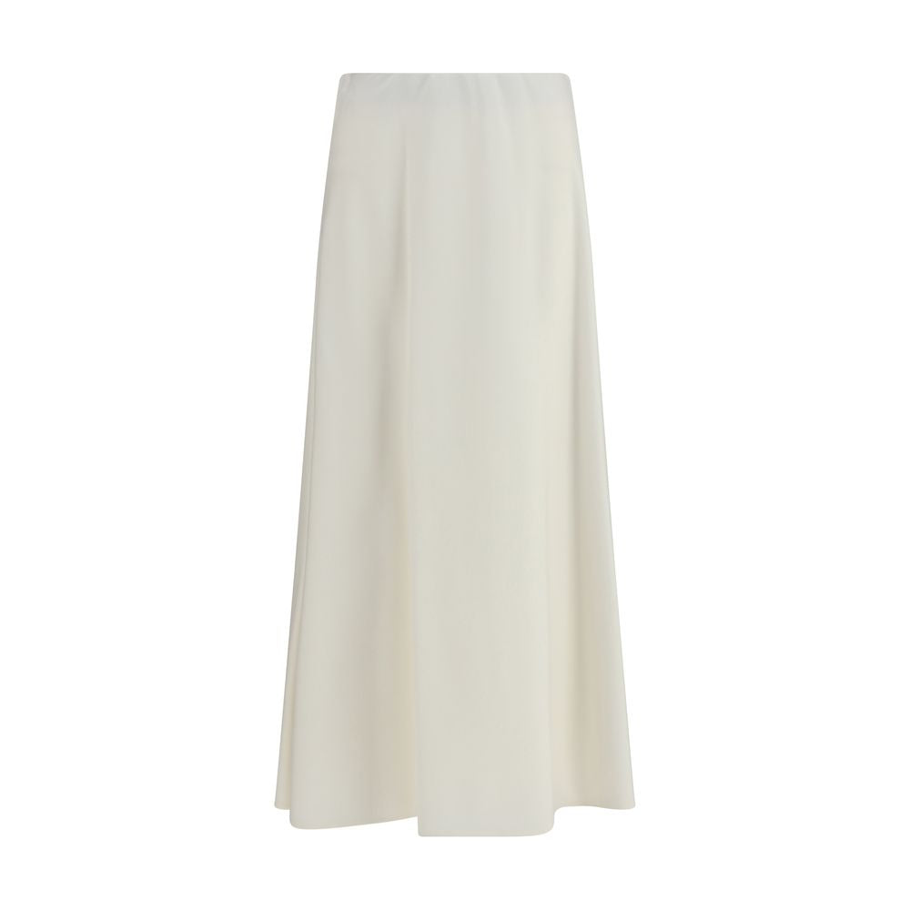 Brunello Cucinelli Beige Wool Oves Aries Midi Women's Skirt
