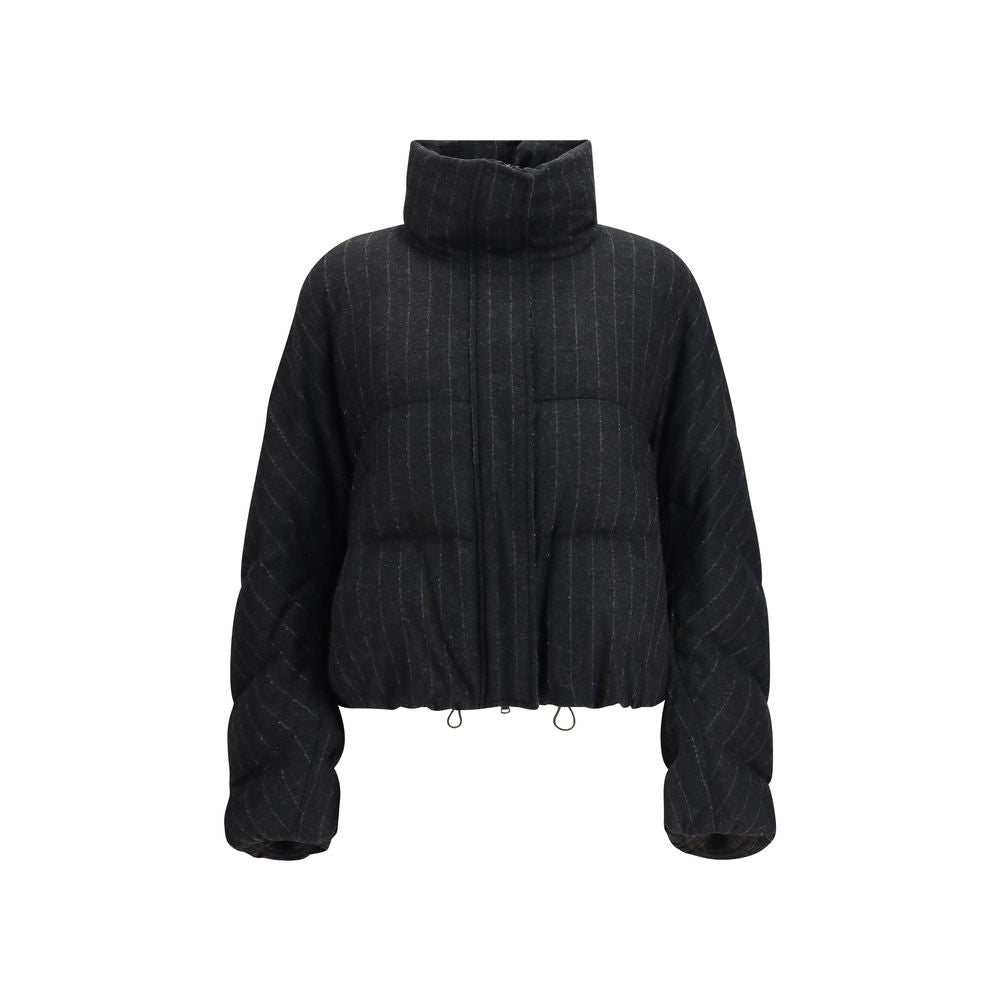 Brunello Cucinelli Gray Wool Oves Aries Full-Length Women's Jacket