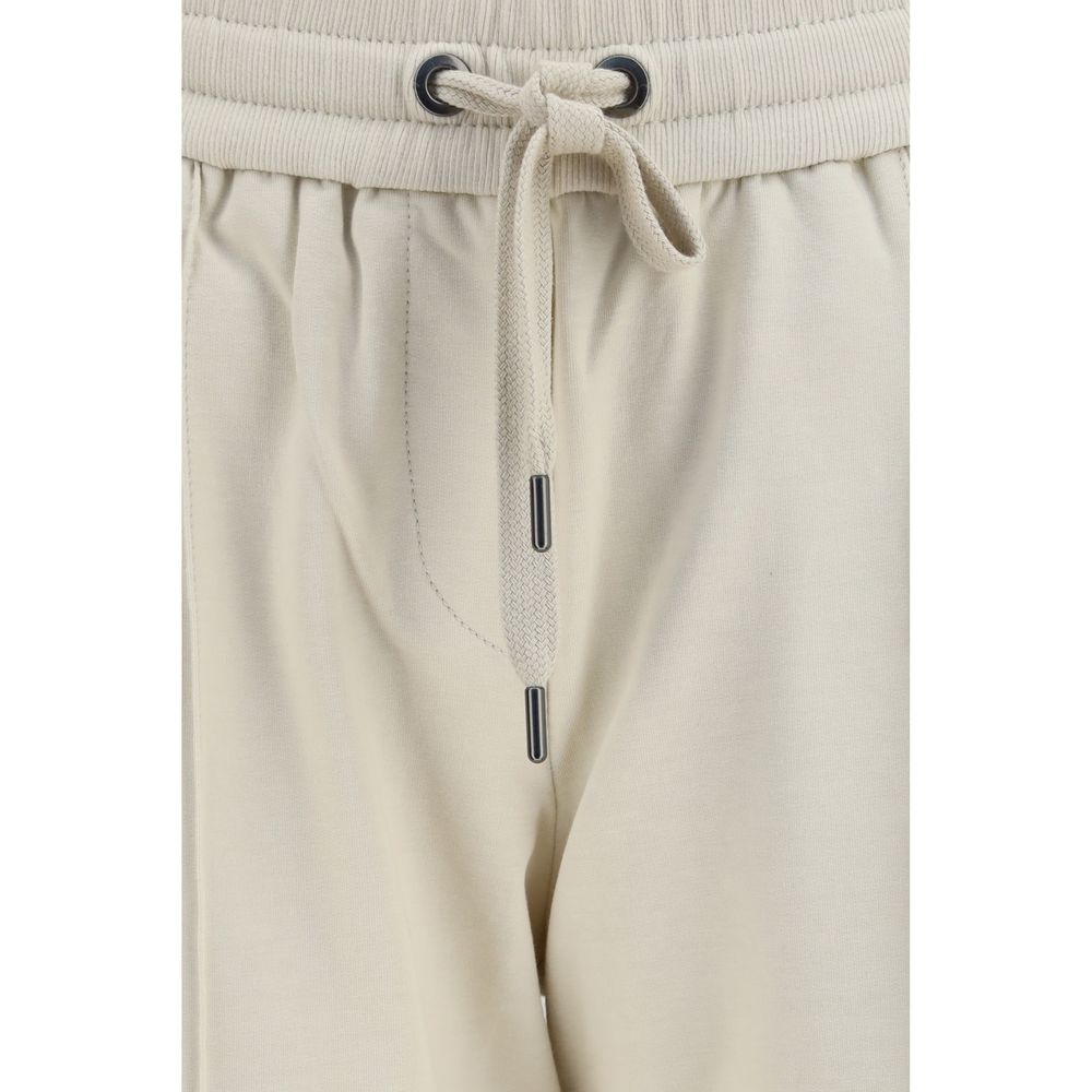 Brunello Cucinelli Beige Cotton Joggers (Workout Women's Pants)