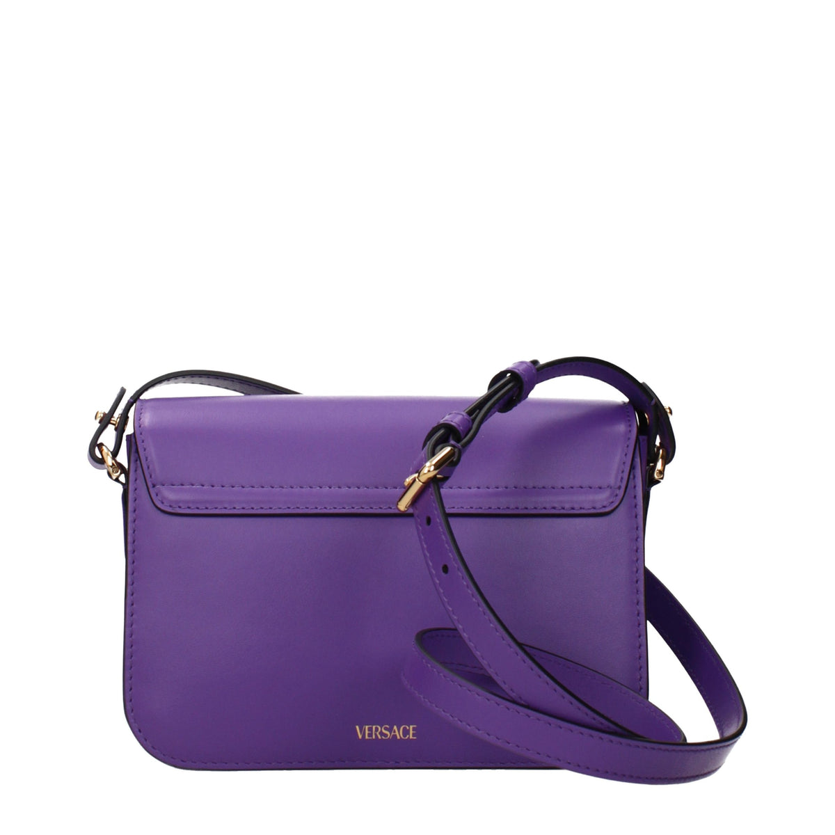 Versace Purple Leather Crossbody Women's Bag