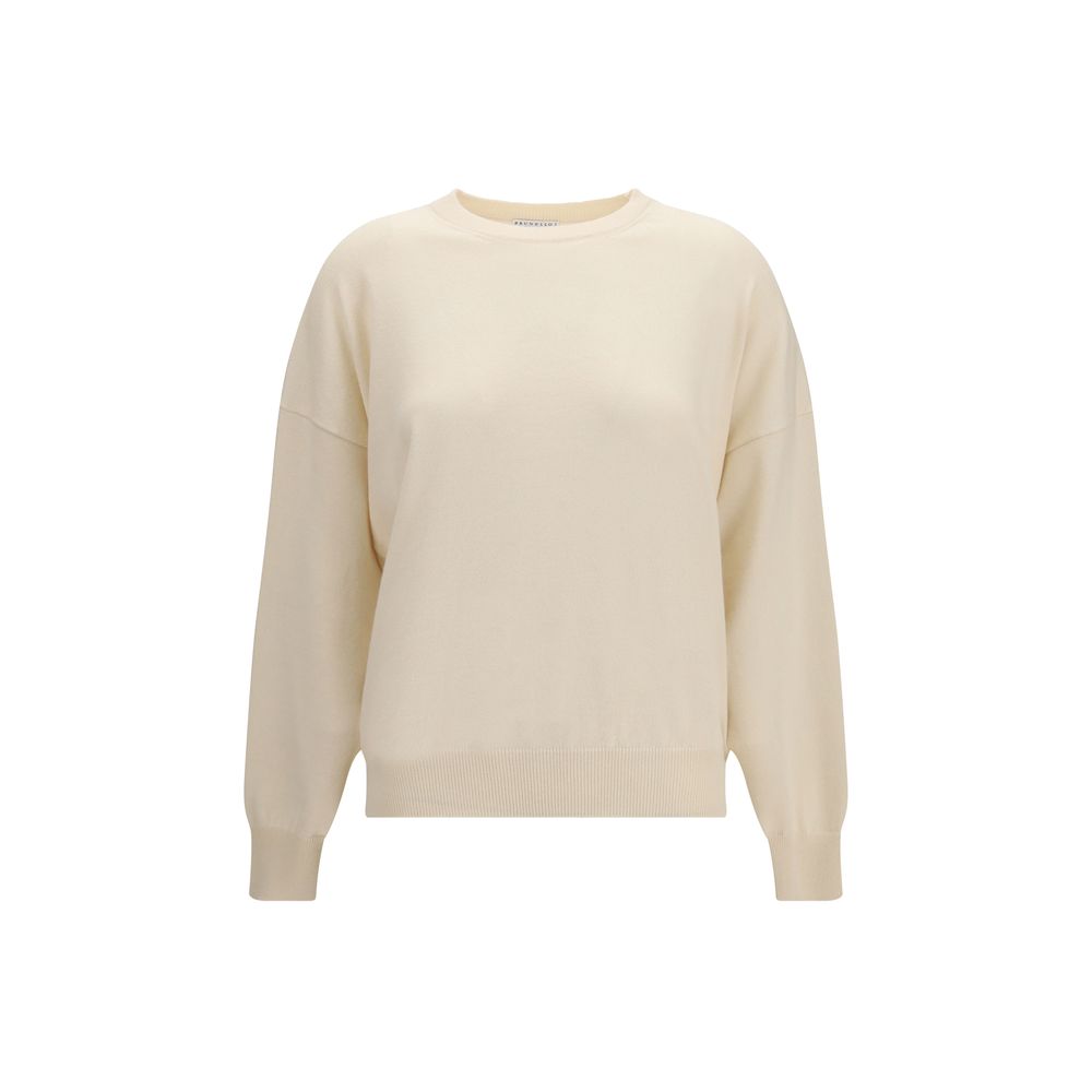 Brunello Cucinelli Beige Cashmere Women's Sweater