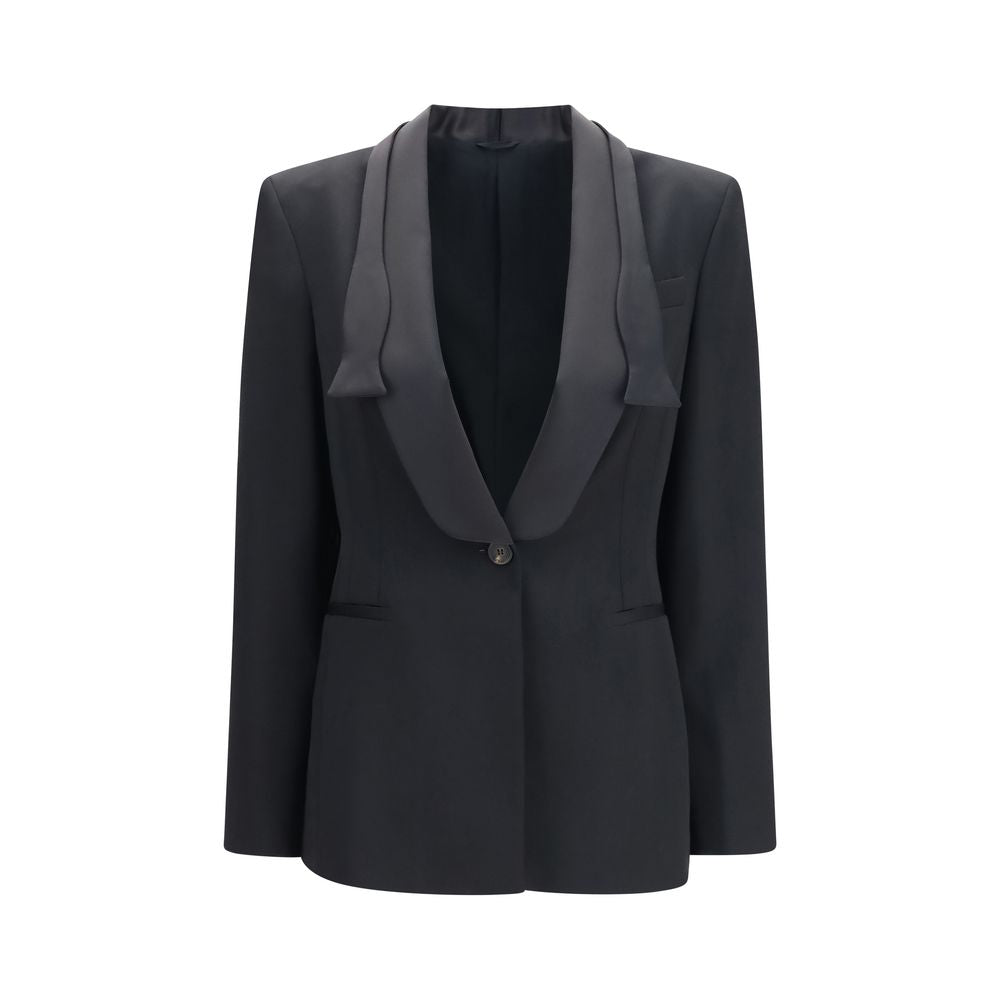 Brunello Cucinelli Black Wool Oves Aries Full-Length Women's Jacket