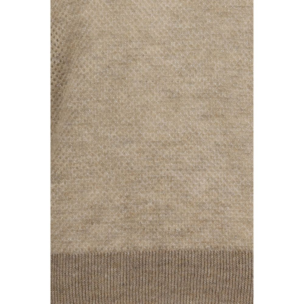Brunello Cucinelli Beige Mohair Women's Sweatshirt