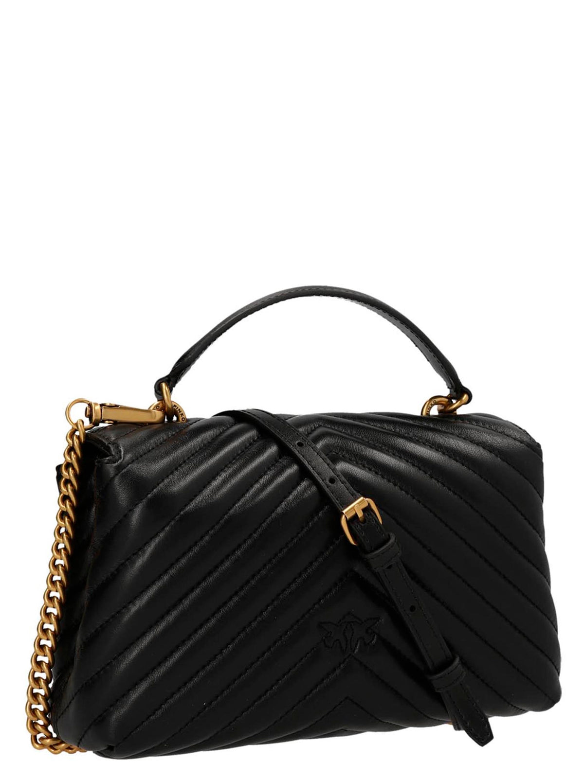 PINKO Black Lambskin Women's Handbag