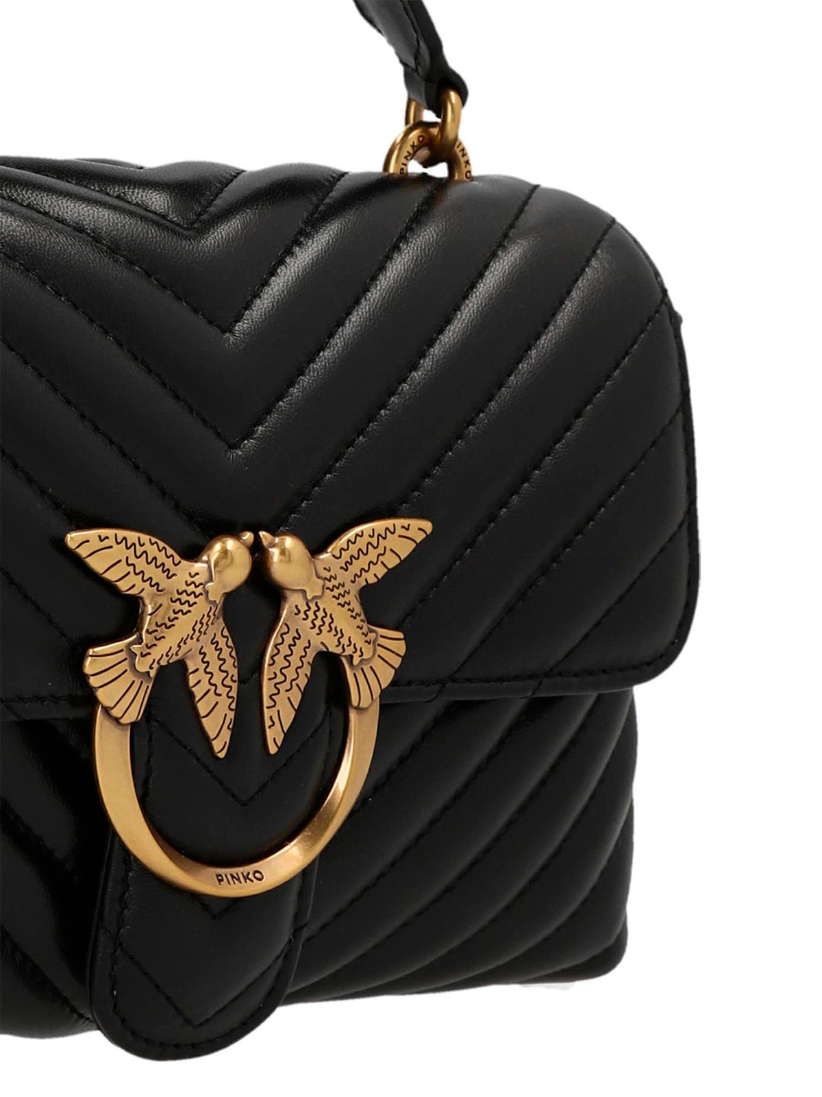PINKO Black Lambskin Women's Handbag