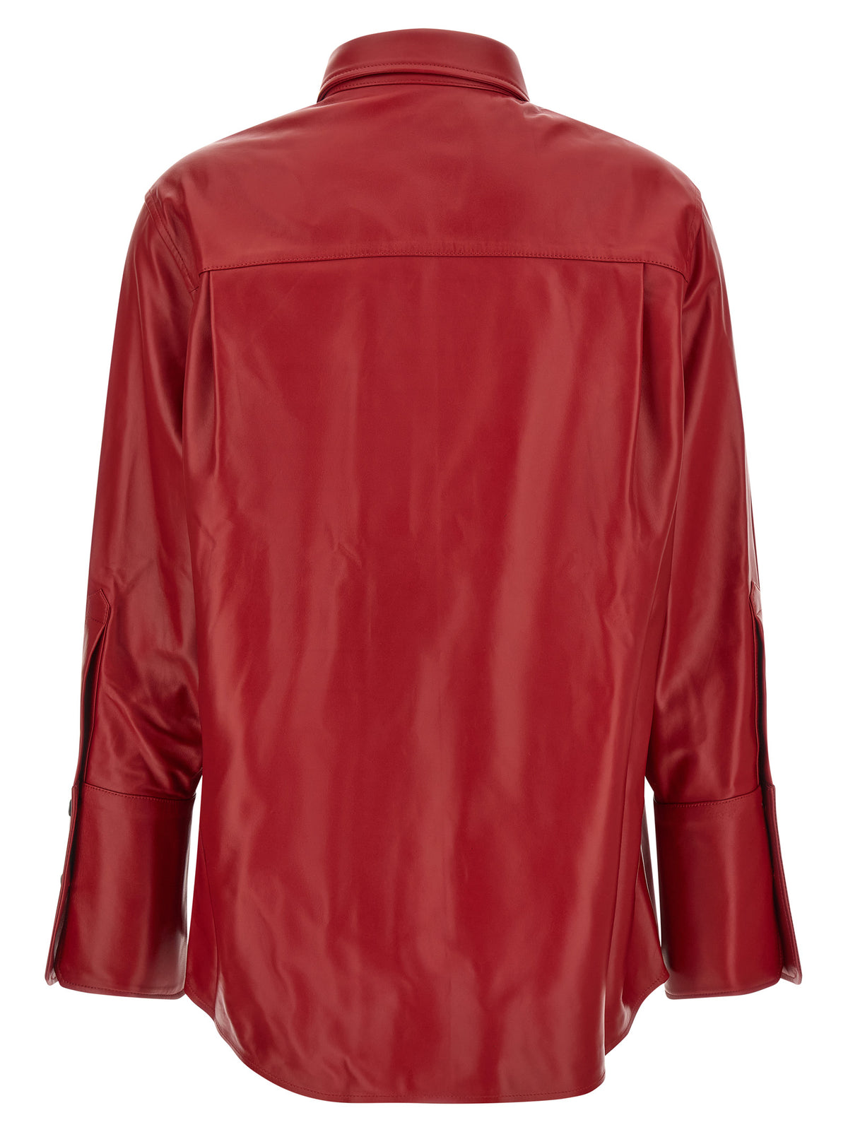 CO Red Lamb Leather Women's Blouse