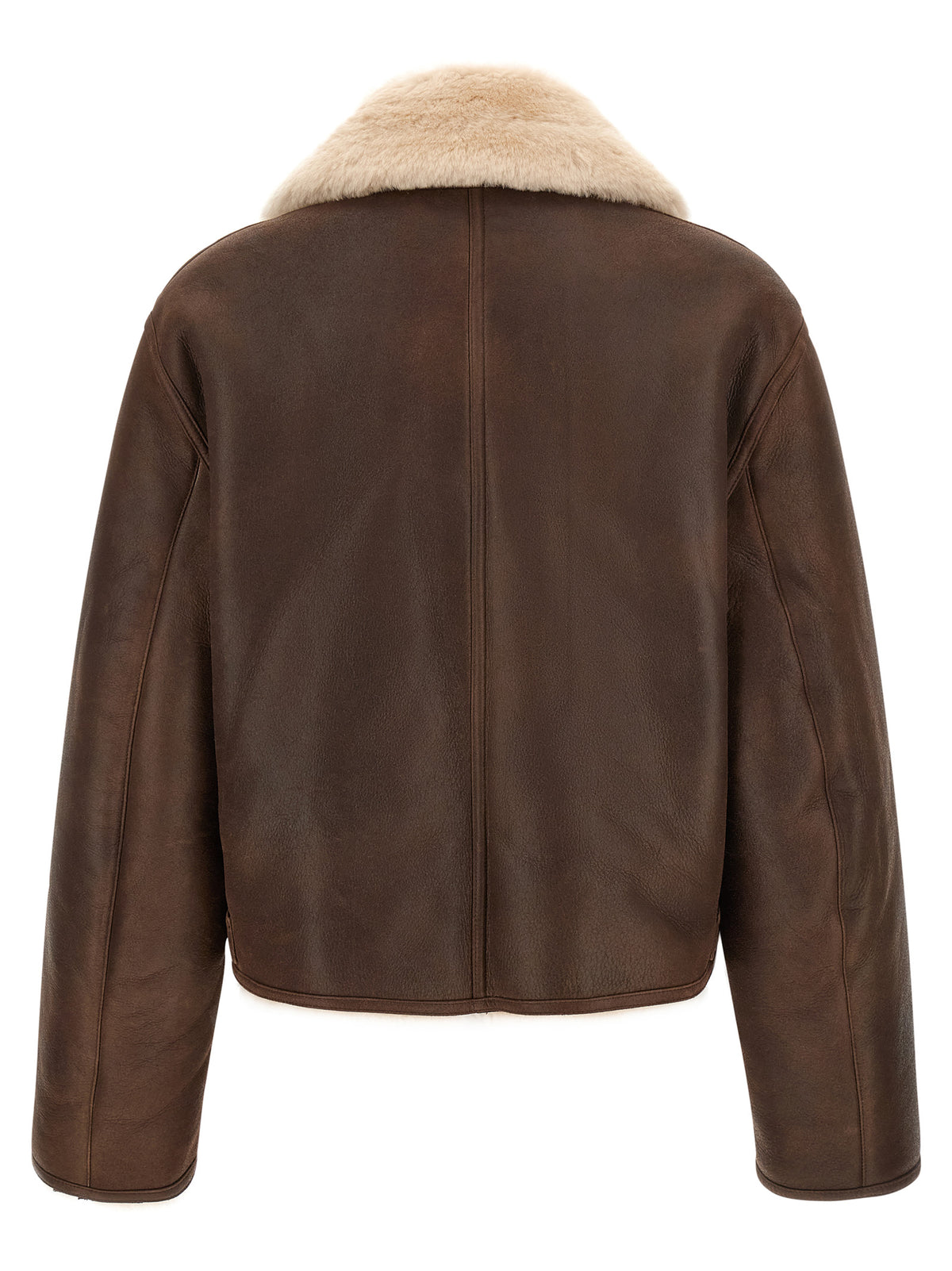 CO Brown Calfskin Leather Women's Jacket
