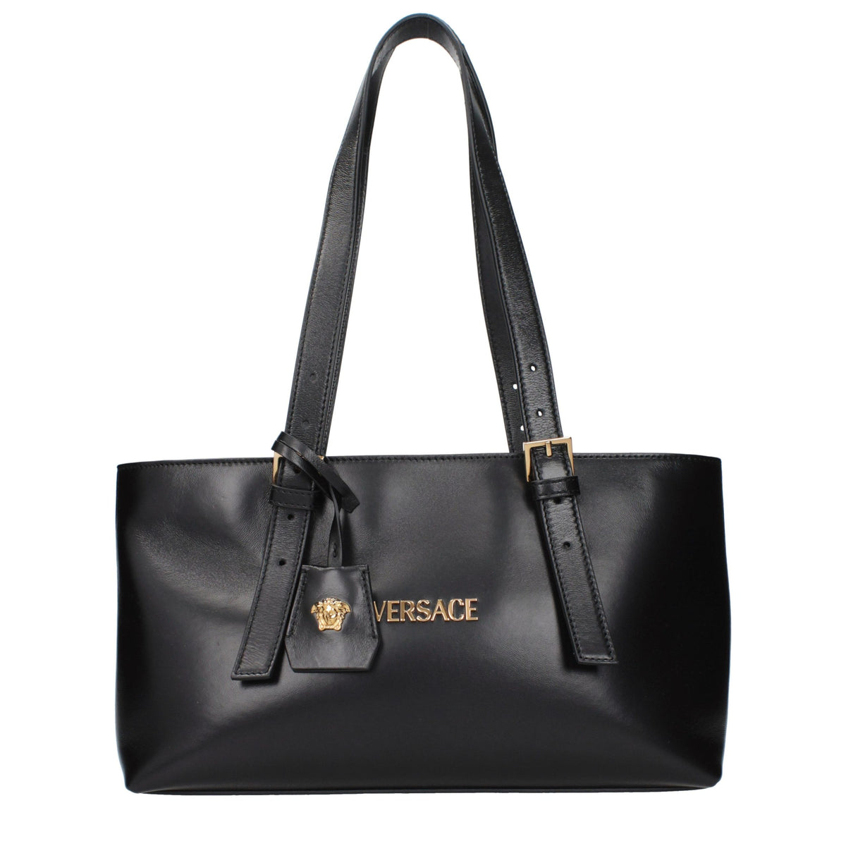 Versace Black Leather Shoulder Women's Bag