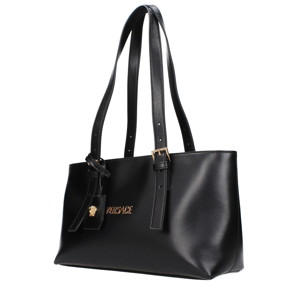 Versace Black Leather Shoulder Women's Bag