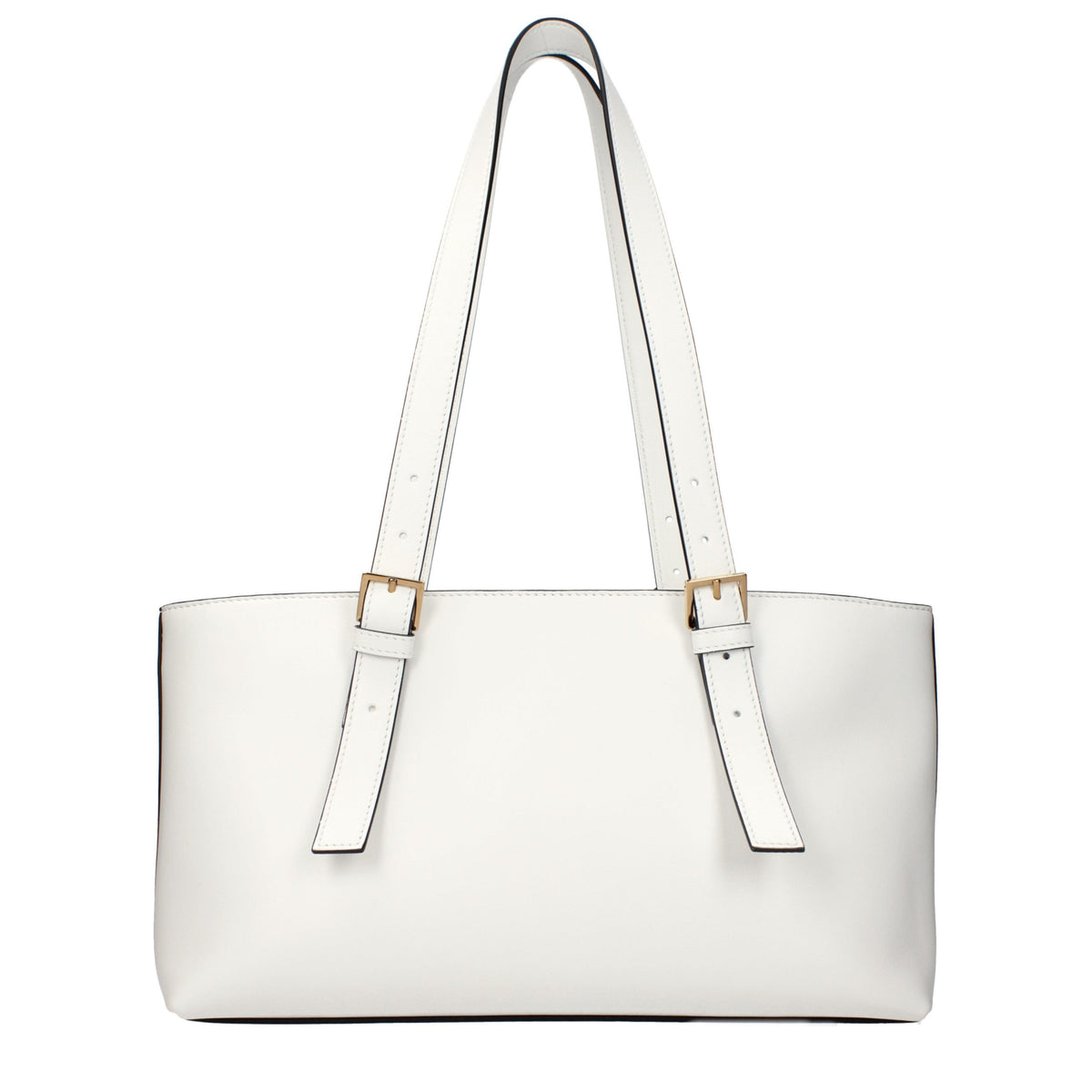 Versace White Leather Shoulder Women's Bag