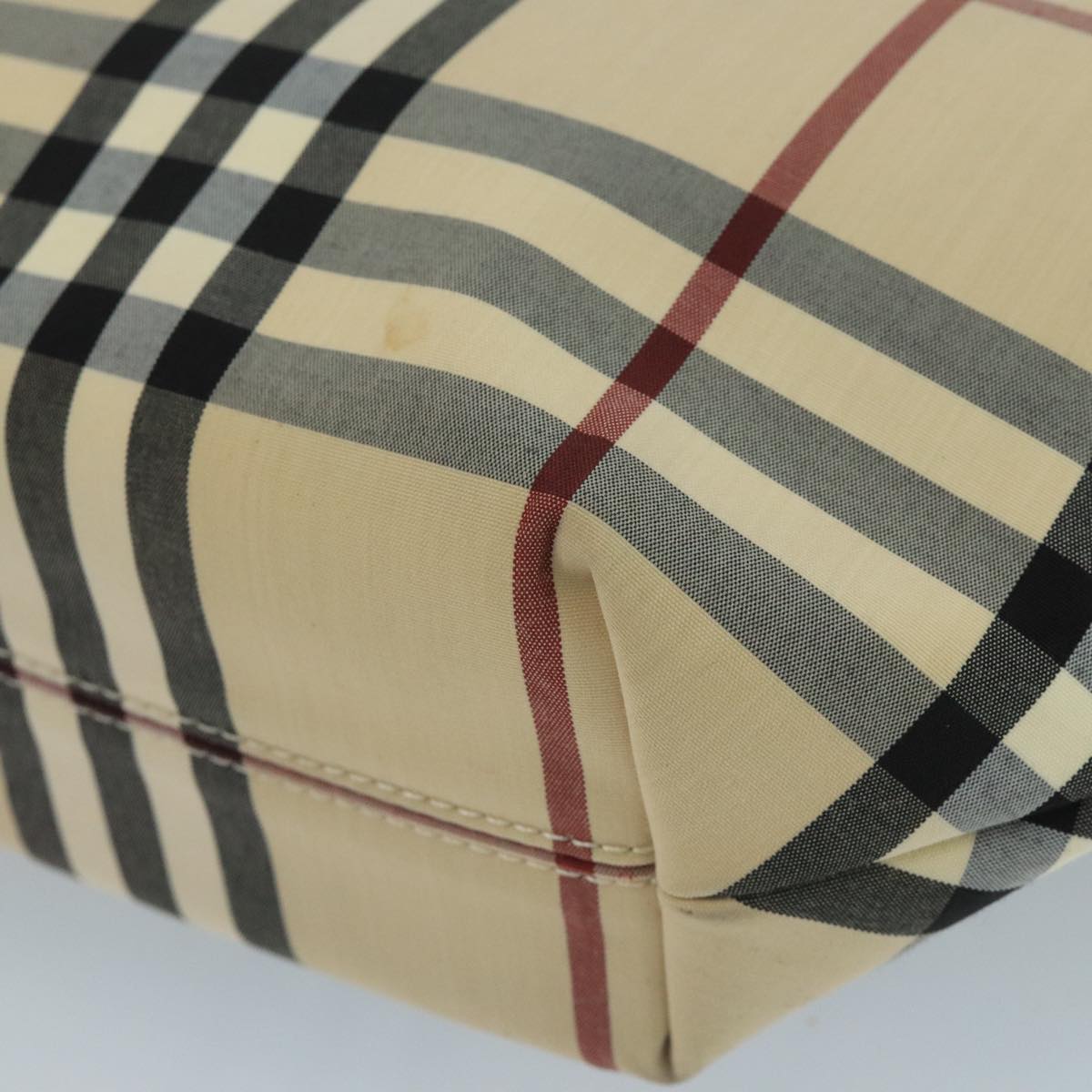 Burberry Nova Check Beige Canvas Tote Bag (Pre-Owned)