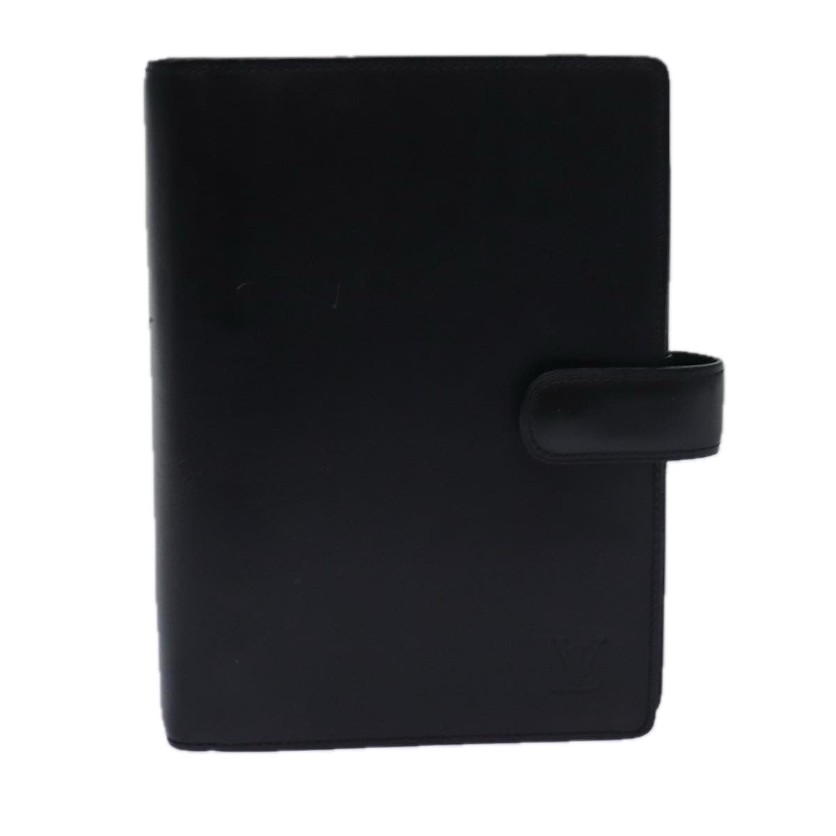 Louis Vuitton Agenda Mm Black Leather Wallet (Pre-Owned)