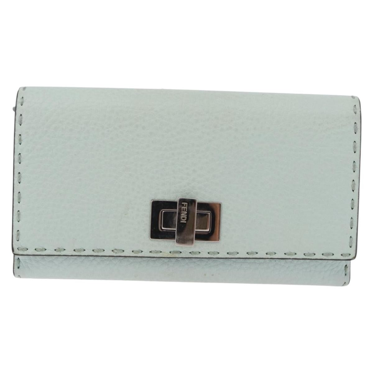 Fendi Selleria Peekaboo Leather Green Leather Wallets Accessory (Pre-Owned)