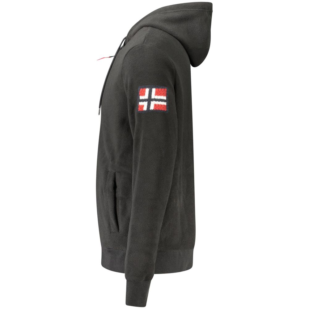 Norway 1963 Black Polyester Mens Sweatshirt with Men's Hood