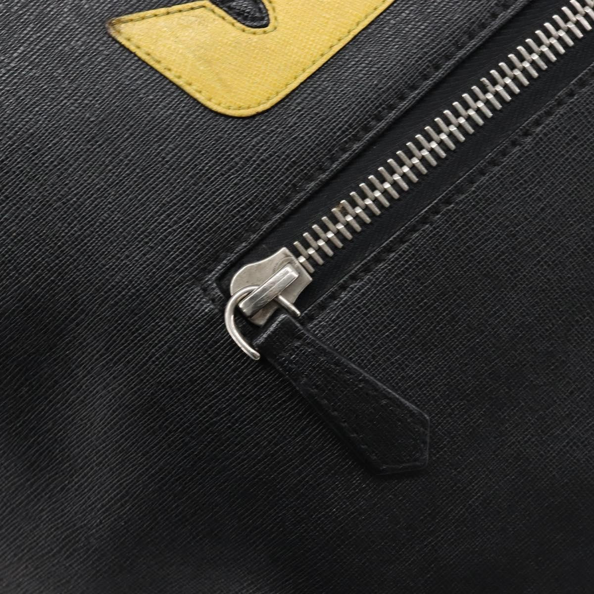 Fendi Monster Roll Leather Black Leather Tote Bag Bag (Pre-Owned)