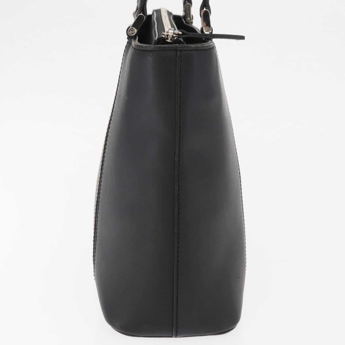 Burberry Vintage Leather Black Leather Handbag (Pre-Owned)