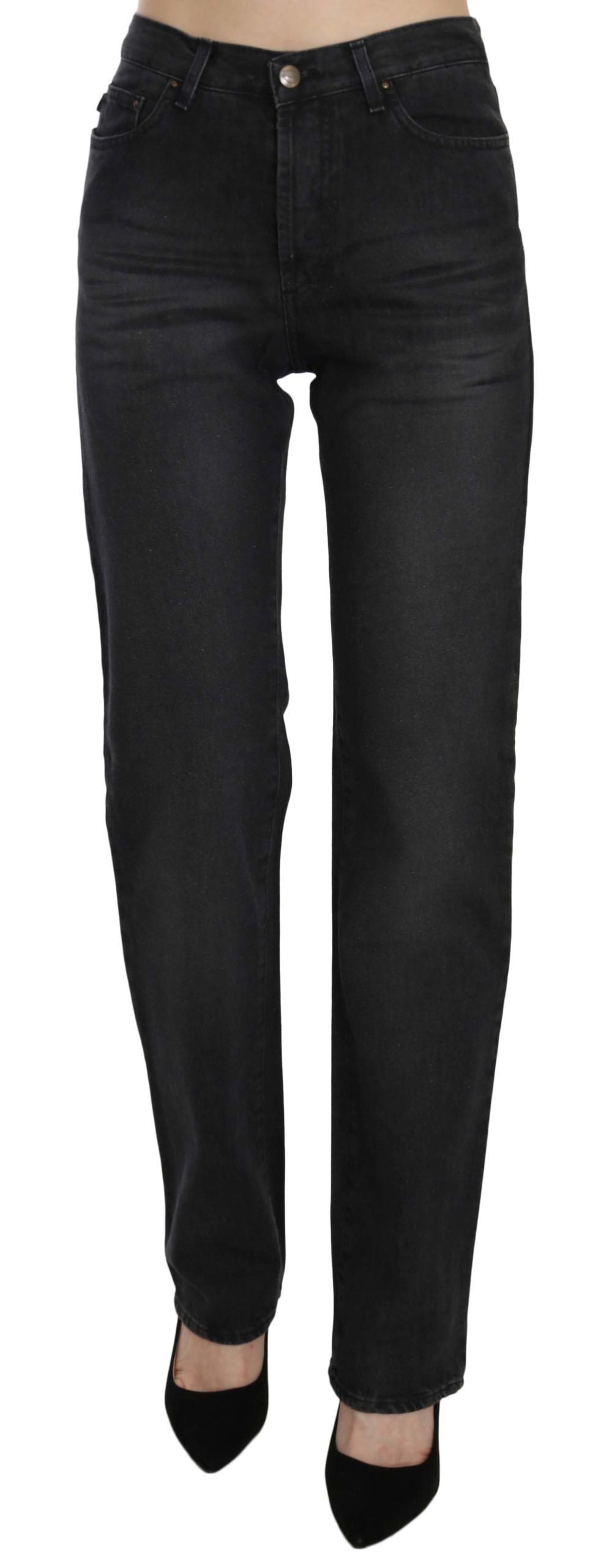Just Cavalli Elevate Your Style: Chic Black High Waist Women's Denim