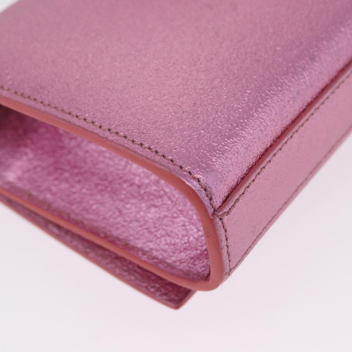 Saint Laurent Classic Monogram Metallic Leather Pink Leather Crossbody Bag Bag (Pre-Owned)