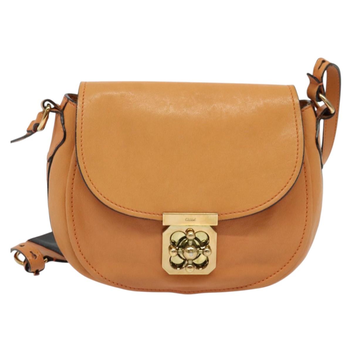 Chloé Elsie Beige Leather Shoulder Bag (Pre-Owned)
