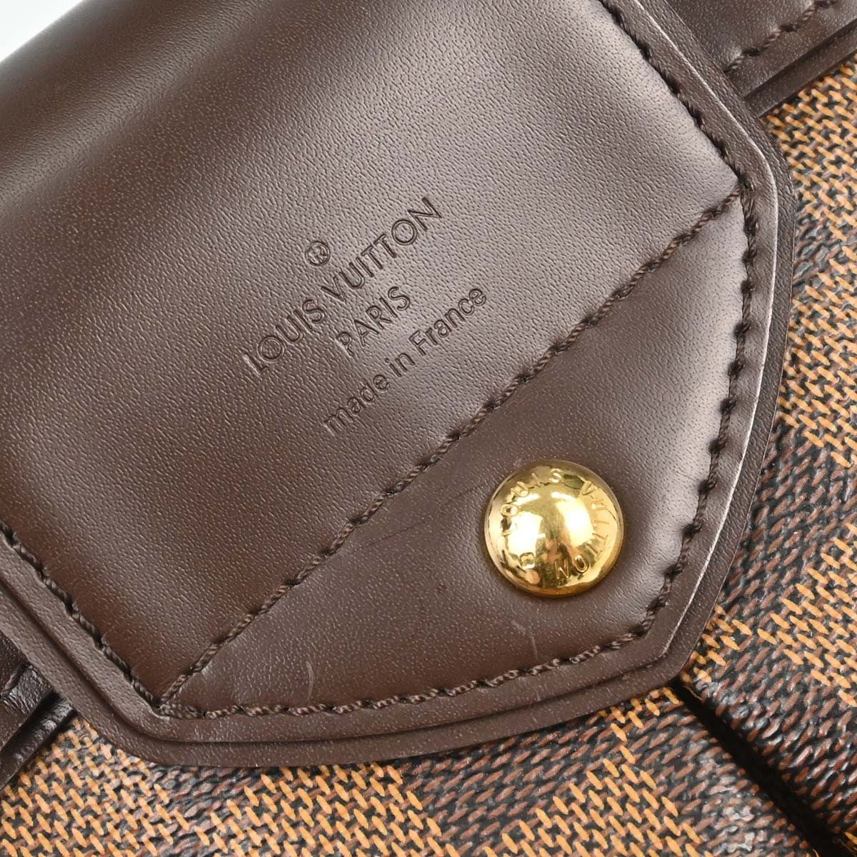 Louis Vuitton Sistina Damier Brown Canvas Handbag (Pre-Owned)